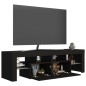 vidaXL Mobile Porta TV con Luci LED Nero 140x36,5x40 cm vidaXL Mobile Porta TV con Luci LED Nero 140x36,5x40 cm