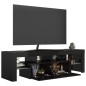 vidaXL Mobile Porta TV con Luci LED Nero Lucido 140x36,5x40 cm vidaXL Mobile Porta TV con Luci LED Nero Lucido 140x36,5x40 cm