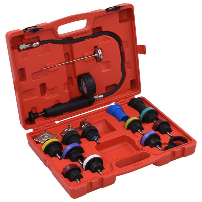 Tester di Pressione Sistemi di Raffreddamento e Radiatori 18 pz Tester di Pressione Sistemi di Raffreddamento e Radiatori 18 pz