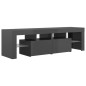 vidaXL Mobile Porta TV con Luci LED Grigio Lucido 140x36,5x40 cm vidaXL Mobile Porta TV con Luci LED Grigio Lucido 140x36,5x40 cm