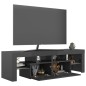vidaXL Mobile Porta TV con Luci LED Grigio Lucido 140x36,5x40 cm vidaXL Mobile Porta TV con Luci LED Grigio Lucido 140x36,5x40 cm
