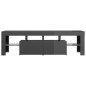vidaXL Mobile Porta TV con Luci LED Grigio Lucido 140x36,5x40 cm vidaXL Mobile Porta TV con Luci LED Grigio Lucido 140x36,5x40 cm