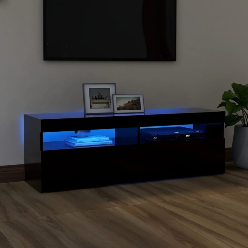vidaXL Mobile Porta TV con Luci LED Nero 120x35x40 cm vidaXL Mobile Porta TV con Luci LED Nero 120x35x40 cm