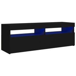 vidaXL Mobile Porta TV con Luci LED Nero 120x35x40 cm