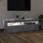 vidaXL Mobile Porta TV con Luci LED Grigio Cemento 120x35x40 cm vidaXL Mobile Porta TV con Luci LED Grigio Cemento 120x35x40 cm