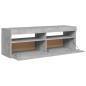 vidaXL Mobile Porta TV con Luci LED Grigio Cemento 120x35x40 cm vidaXL Mobile Porta TV con Luci LED Grigio Cemento 120x35x40 cm