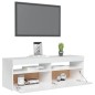 vidaXL Mobile Porta TV con Luci LED Bianco Lucido 120x35x40 cm vidaXL Mobile Porta TV con Luci LED Bianco Lucido 120x35x40 cm