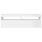 vidaXL Mobile Porta TV con Luci LED Bianco Lucido 120x35x40 cm vidaXL Mobile Porta TV con Luci LED Bianco Lucido 120x35x40 cm