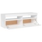 vidaXL Mobile Porta TV con Luci LED Bianco Lucido 120x35x40 cm vidaXL Mobile Porta TV con Luci LED Bianco Lucido 120x35x40 cm