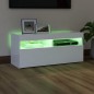 vidaXL Mobile Porta TV con Luci LED Bianco 90x35x40 cm vidaXL Mobile Porta TV con Luci LED Bianco 90x35x40 cm