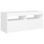 vidaXL Mobile Porta TV con Luci LED Bianco 90x35x40 cm vidaXL Mobile Porta TV con Luci LED Bianco 90x35x40 cm