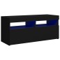 vidaXL Mobile Porta TV con Luci LED Nero 90x35x40 cm