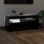 vidaXL Mobile Porta TV con Luci LED Nero 90x35x40 cm
