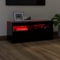 vidaXL Mobile Porta TV con Luci LED Nero 90x35x40 cm