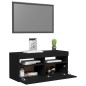 vidaXL Mobile Porta TV con Luci LED Nero 90x35x40 cm
