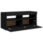 vidaXL Mobile Porta TV con Luci LED Nero 90x35x40 cm