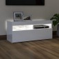 vidaXL Mobile Porta TV con Luci LED Bianco Lucido 90x35x40 cm vidaXL Mobile Porta TV con Luci LED Bianco Lucido 90x35x40 cm