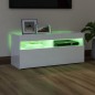 vidaXL Mobile Porta TV con Luci LED Bianco Lucido 90x35x40 cm vidaXL Mobile Porta TV con Luci LED Bianco Lucido 90x35x40 cm