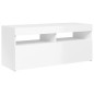 vidaXL Mobile Porta TV con Luci LED Bianco Lucido 90x35x40 cm vidaXL Mobile Porta TV con Luci LED Bianco Lucido 90x35x40 cm