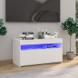 vidaXL Mobile Porta TV con Luci LED Bianco 75x35x40 cm vidaXL Mobile Porta TV con Luci LED Bianco 75x35x40 cm