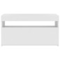 vidaXL Mobile Porta TV con Luci LED Bianco 75x35x40 cm vidaXL Mobile Porta TV con Luci LED Bianco 75x35x40 cm