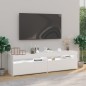 vidaXL Mobili Porta TV con Luci LED 2 pz Bianco 75x35x40 cm vidaXL Mobili Porta TV con Luci LED 2 pz Bianco 75x35x40 cm
