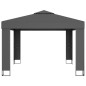 vidaXL Gazebo con Tetto Doppio 3x3 m Antracite