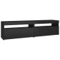 vidaXL Mobili Porta TV con Luci LED 2 pz Nero 75x35x40 cm