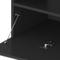 vidaXL Mobili Porta TV con Luci LED 2 pz Nero 75x35x40 cm