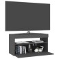 vidaXL Mobile Porta TV con Luci LED Grigio 75x35x40 cm vidaXL Mobile Porta TV con Luci LED Grigio 75x35x40 cm