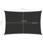 Parasole a Vela Oxford Rettangolare 3,5x5 m Antracite Parasole a Vela Oxford Rettangolare 3,5x5 m Antracite