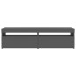 vidaXL Mobili Porta TV con Luci LED 2 pz Grigio 75x35x40 cm