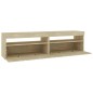 vidaXL Mobili Porta TV con Luci LED 2 pz Rovere Sonoma 75x35x40 cm vidaXL Mobili Porta TV con Luci LED 2 pz Rovere Sonoma 75x35x40 cm