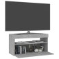 vidaXL Mobile Porta TV con Luci LED Grigio Cemento 75x35x40 cm vidaXL Mobile Porta TV con Luci LED Grigio Cemento 75x35x40 cm