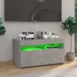 vidaXL Mobile Porta TV con Luci LED Grigio Cemento 75x35x40 cm vidaXL Mobile Porta TV con Luci LED Grigio Cemento 75x35x40 cm
