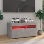 vidaXL Mobile Porta TV con Luci LED Grigio Cemento 75x35x40 cm vidaXL Mobile Porta TV con Luci LED Grigio Cemento 75x35x40 cm