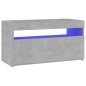 vidaXL Mobile Porta TV con Luci LED Grigio Cemento 75x35x40 cm vidaXL Mobile Porta TV con Luci LED Grigio Cemento 75x35x40 cm