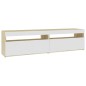 804402 vidaXL Armadietti TV 2 pz Luci LED Bianco e Sonoma 75x35x40 cm 804402 vidaXL Armadietti TV 2 pz Luci LED Bianco e Sonoma 75x35x40 cm