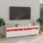 804402 vidaXL Armadietti TV 2 pz Luci LED Bianco e Sonoma 75x35x40 cm 804402 vidaXL Armadietti TV 2 pz Luci LED Bianco e Sonoma 75x35x40 cm