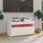 vidaXL Mobile Porta TV con Luci LED Bianco Lucido 75x35x40 cm vidaXL Mobile Porta TV con Luci LED Bianco Lucido 75x35x40 cm