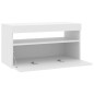 vidaXL Mobile Porta TV con Luci LED Bianco Lucido 75x35x40 cm vidaXL Mobile Porta TV con Luci LED Bianco Lucido 75x35x40 cm