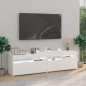 vidaXL Mobili Porta TV con Luci LED 2 pz Bianco Lucido 75x35x40 cm vidaXL Mobili Porta TV con Luci LED 2 pz Bianco Lucido 75x35x40 cm