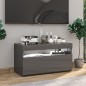 vidaXL Mobile Porta TV con Luci LED Grigio Lucido 75x35x40 cm vidaXL Mobile Porta TV con Luci LED Grigio Lucido 75x35x40 cm