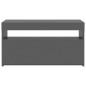 vidaXL Mobile Porta TV con Luci LED Grigio Lucido 75x35x40 cm vidaXL Mobile Porta TV con Luci LED Grigio Lucido 75x35x40 cm