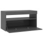 vidaXL Mobile Porta TV con Luci LED Grigio Lucido 75x35x40 cm vidaXL Mobile Porta TV con Luci LED Grigio Lucido 75x35x40 cm