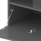 vidaXL Mobile Porta TV con Luci LED Grigio Lucido 75x35x40 cm vidaXL Mobile Porta TV con Luci LED Grigio Lucido 75x35x40 cm