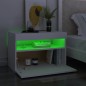 vidaXL Mobili Porta TV con Luci LED 2 pz Bianchi 60x35x40 cm