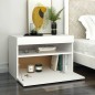 vidaXL Mobili Porta TV con Luci LED 2 pz Bianchi 60x35x40 cm