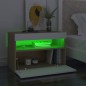 vidaXL Mobili Porta TV con LED 2 pz Bianco e Rovere Sonoma 60x35x40 cm