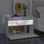 vidaXL Mobili Porta TV con Luci LED 2 pz Bianco Lucido 60x35x40 cm vidaXL Mobili Porta TV con Luci LED 2 pz Bianco Lucido 60x35x40 cm